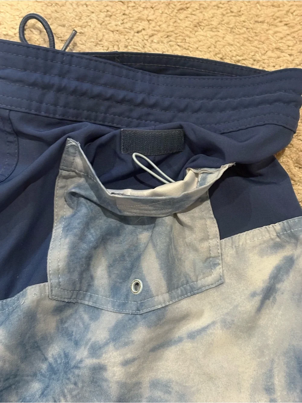 Old Navy Men's Colorblock Blue Board Shorts Swim Trunks Size M
